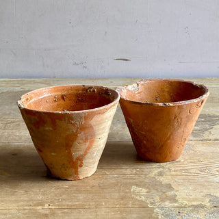 Pair Of Handmade Resin Pots
