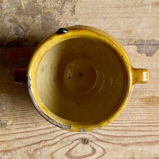 Antique Yellow Glazed Confit Pot - Rare Ultra Small