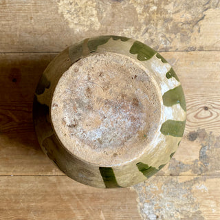 Antique French Green Glazed Confit Pot