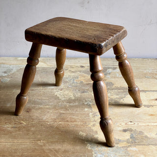 Antique Rustic French Country Milking Stool