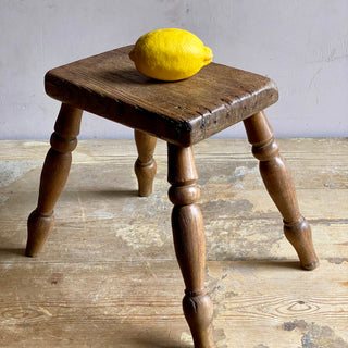 Antique Rustic French Country Milking Stool