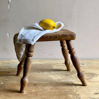 Antique Rustic French Country Milking Stool