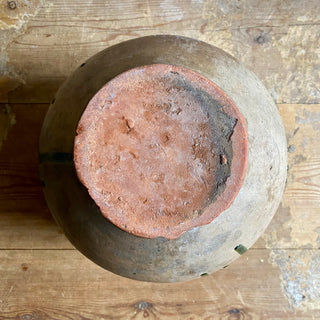 Antique French Green Glazed Confit Pot