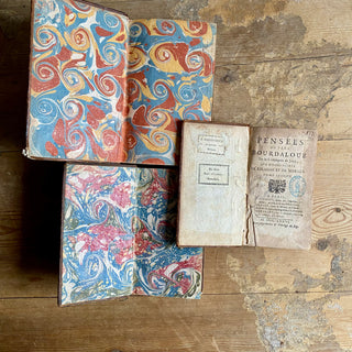 Trio of Antique French Books - Dated 1715, 1736 & 1783