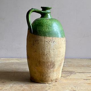 Antique French Green Oil Jug