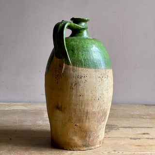 Antique French Green Oil Jug