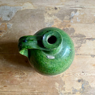 Antique French Green Oil Jug