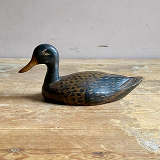 Antique French Wooden Decoy Duck