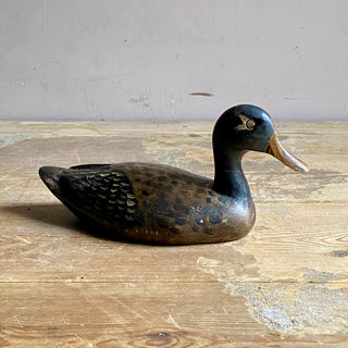 Antique French Wooden Decoy Duck
