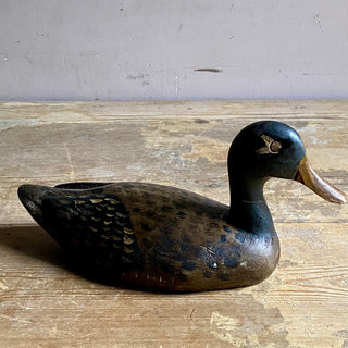 Antique French Wooden Decoy Duck