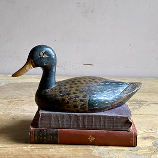 Antique French Wooden Decoy Duck