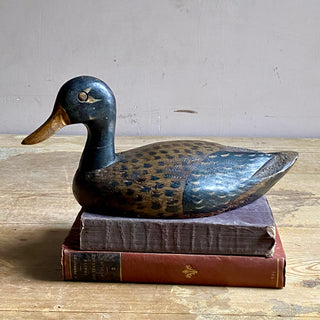 Antique French Wooden Decoy Duck