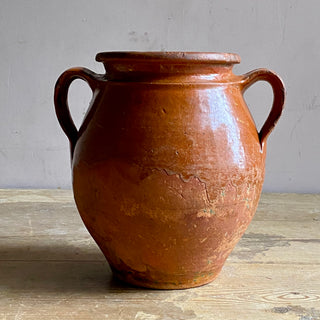Antique French Glazed Confit Pot