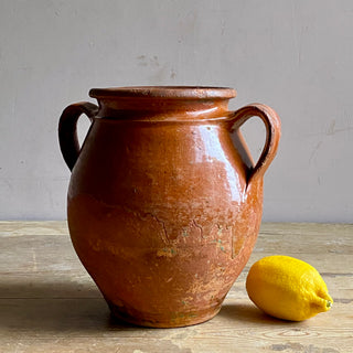 Antique French Glazed Confit Pot