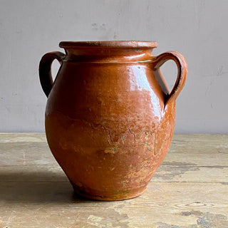 Antique French Glazed Confit Pot