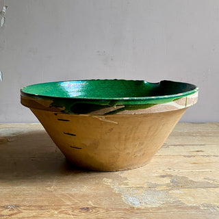 Large Antique Green Tian Bowl