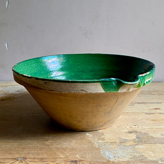 Large Antique Green Tian Bowl