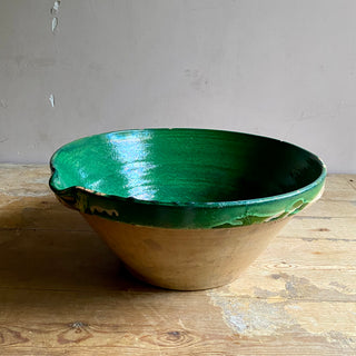 Large Antique Green Tian Bowl