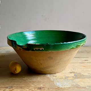Large Antique Green Tian Bowl