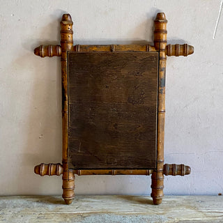 Antique French Faux Bamboo Mirror Early 1900's