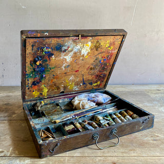 French Vintage Paint Set With Palette