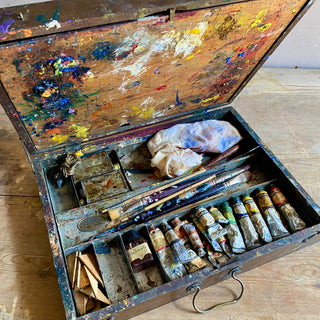 French Vintage Paint Set With Palette