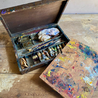 French Vintage Paint Set With Palette