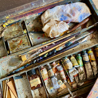 French Vintage Paint Set With Palette