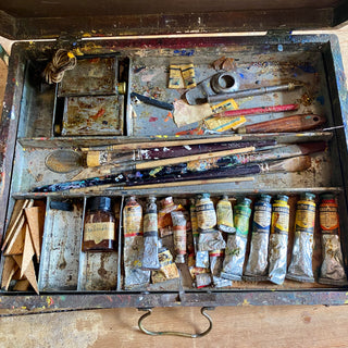 French Vintage Paint Set With Palette