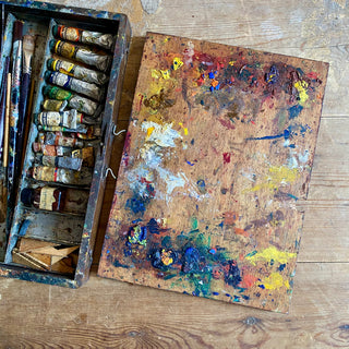 French Vintage Paint Set With Palette
