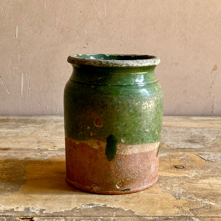 Small Green Glazed Kitchen Pot
