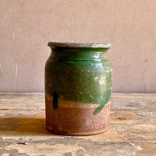 Small Green Glazed Kitchen Pot