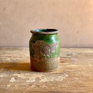 Small Green Glazed Kitchen Pot