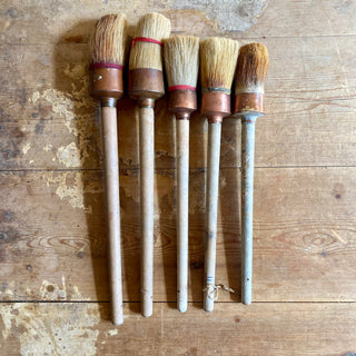 Five Large Vintage French Brushes