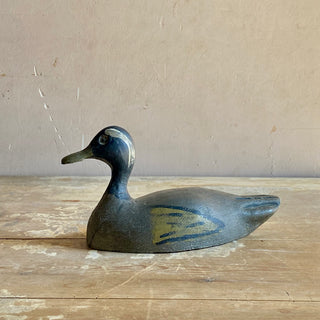 Antique French Wooden Decoy Duck