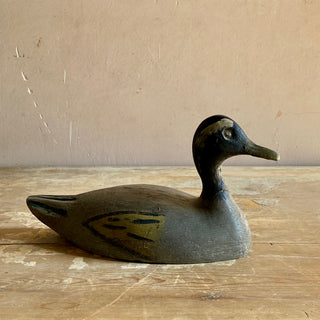 Antique French Wooden Decoy Duck