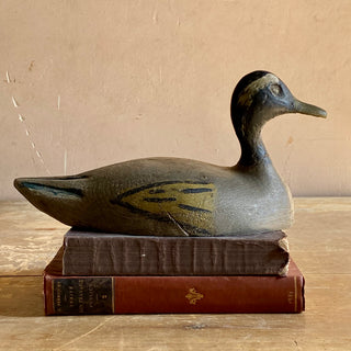 Antique French Wooden Decoy Duck