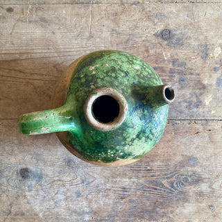 Antique French Green Glazed Cruche
