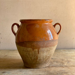 Antique Burnt Orange Glazed Confit Pot