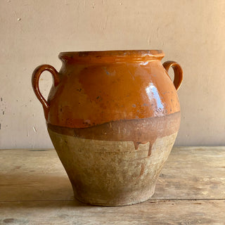 Antique Burnt Orange Glazed Confit Pot