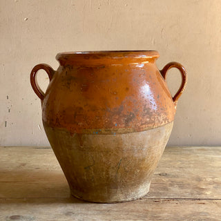 Antique Burnt Orange Glazed Confit Pot