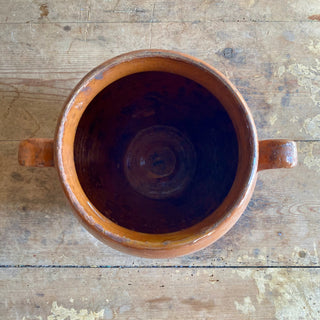 Antique Burnt Orange Glazed Confit Pot