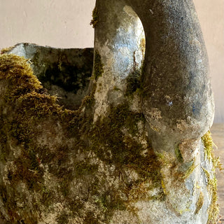 Antique French Concrete Swan Planter