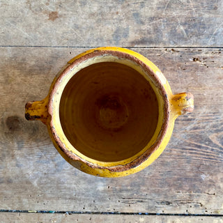 Antique Yellow Glazed Confit Pot - Rare Smaller Size
