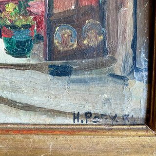 Framed Oil On Board Depicting A French Street Scene
