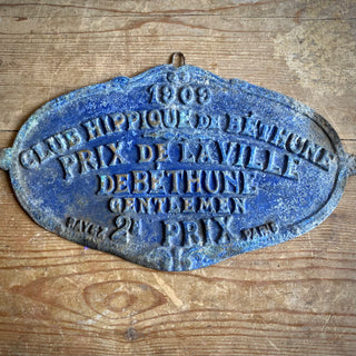 Antique Riding Prize Plaque Dated 1909