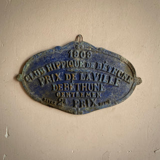 Antique Riding Prize Plaque Dated 1909