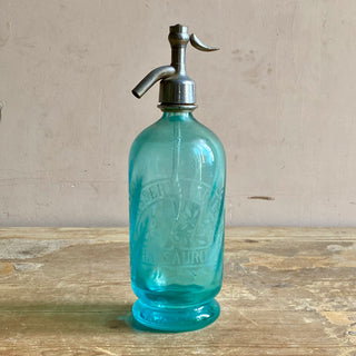 French Blue Soda Syphon Brasserie Grillon