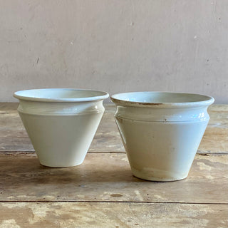 Pair Of Antique Glazed Confiture Pots