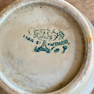 Pair Of Antique Glazed Confiture Pots
